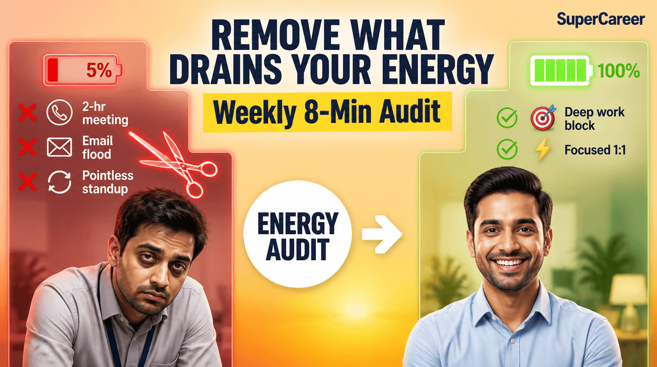 The Weekly Energy Audit β Cut Whatβs Draining You