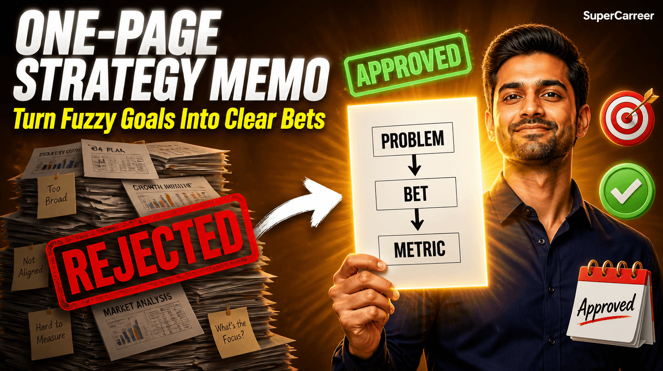 The One-Page Strategy Memo β Turn a Fuzzy Goal Into a Clear Bet